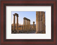Framed Column street in ancient Jerash ruins, Amman, Jordan