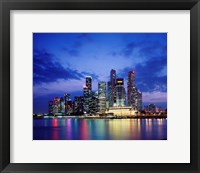 Framed Singapore Skyline at Night