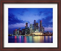 Framed Singapore Skyline at Night