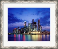 Framed Singapore Skyline at Night