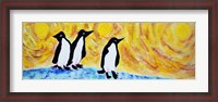 Framed Starry Night Penguin II
