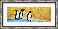 Framed Starry Night Penguin II