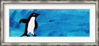 Framed Blue Penguin I