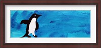 Framed Blue Penguin I
