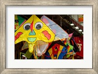 Framed China, Macau Chinatown area Colorful kites