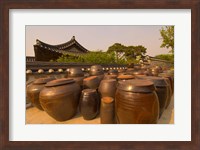 Framed Traditional Korean House, Namsangol Hanok Village, Seoul, South Korea