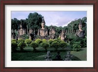 Framed Buddhist Sculptures at Xieng Khuan Buddha Park, Vientiane, Laos