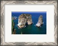 Framed Asia, Lebanon, Beirut, Coastal Pigeon Rocks