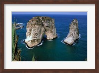Framed Asia, Lebanon, Beirut, Coastal Pigeon Rocks
