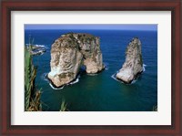 Framed Asia, Lebanon, Beirut, Coastal Pigeon Rocks