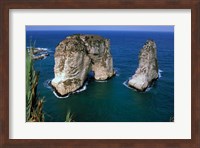 Framed Asia, Lebanon, Beirut, Coastal Pigeon Rocks