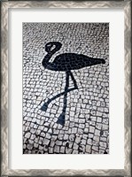 Framed China, Macau Portuguese tile designs - flamingo, Senate Square
