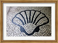 Framed China, Macau Portuguese tile designs - sea shell, Senate Square