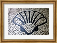 Framed China, Macau Portuguese tile designs - sea shell, Senate Square