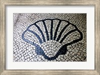 Framed China, Macau Portuguese tile designs - sea shell, Senate Square
