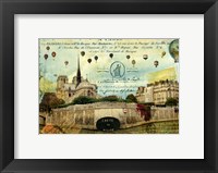 Framed Notre Dame Balloons