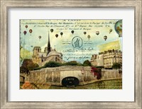 Framed Notre Dame Balloons