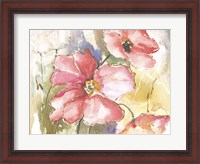 Framed Soft Poppies I