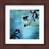 Framed Aqua Floral I