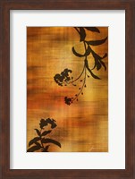 Framed Sepia Floral I