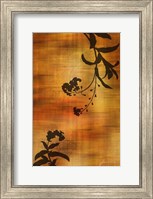 Framed Sepia Floral I