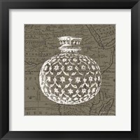 Framed Map Bottles I