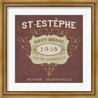Framed Vintage Wine Labels IV
