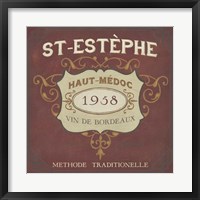 Framed Vintage Wine Labels IV