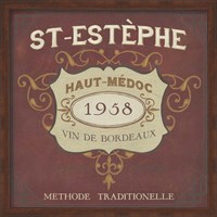 Framed Vintage Wine Labels IV
