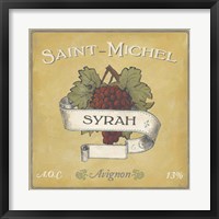 Framed Vintage Wine Labels VI