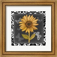 Framed Ornate Sunflowers II