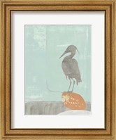 Framed Heron Collage I