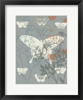 Flowers & Butterflies II Framed Print