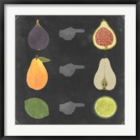 Framed Blackboard Fruit I