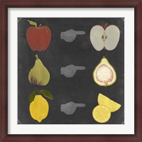 Framed Blackboard Fruit II