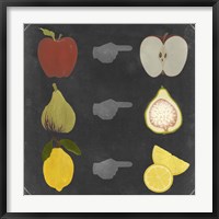 Framed Blackboard Fruit II