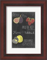 Framed Blackboard Fruit III