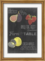 Framed Blackboard Fruit III