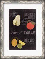 Framed Blackboard Fruit IV