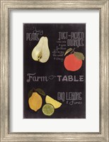 Framed Blackboard Fruit IV