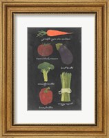 Framed Blackboard Veggies I