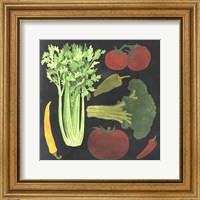 Framed Blackboard Veggies III