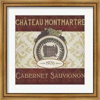 Framed Burgundy Wine Labels II
