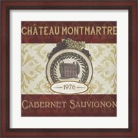 Framed Burgundy Wine Labels II