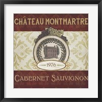 Framed Burgundy Wine Labels II