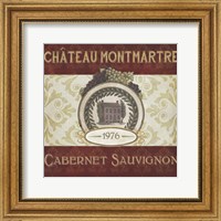 Framed Burgundy Wine Labels II