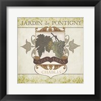 Framed White Wine Labels I