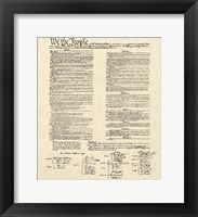 Framed Constitution Document