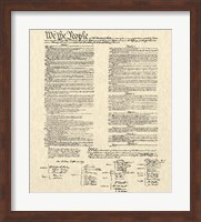 Framed Constitution Document