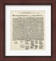 Framed Declaration of Independence Doc.